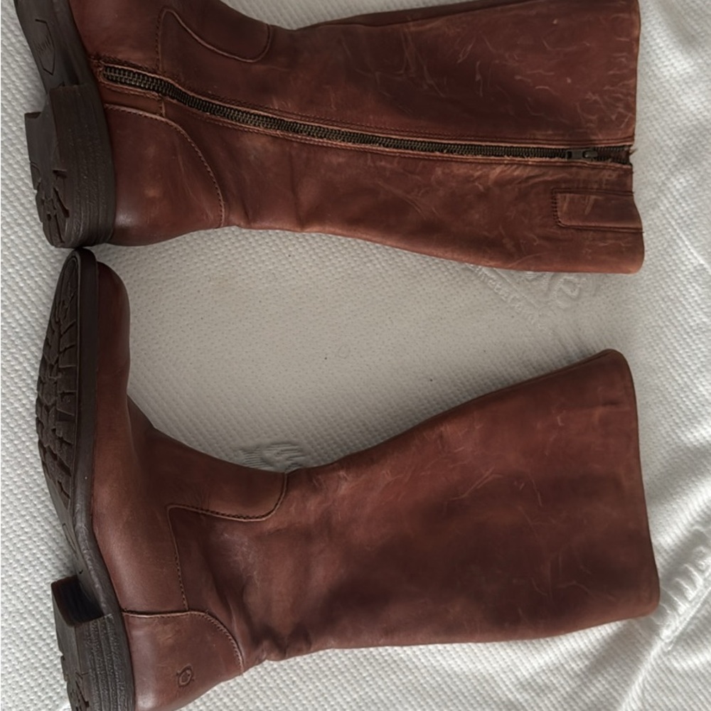 Born Women's Brown Leather Heeled Boots